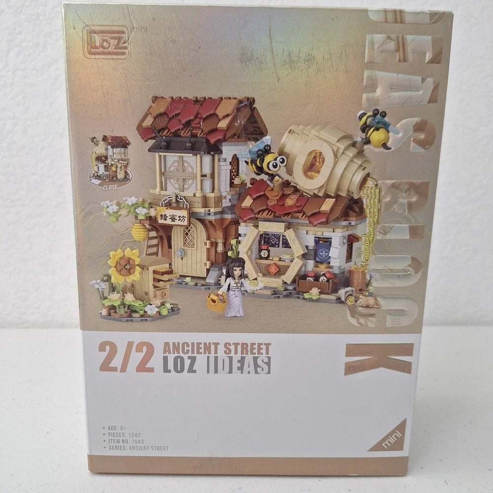 LOZ Ideas Ancient Street Mini Building Blocks Sets 1942 & 1943 Sushi Honey Bee